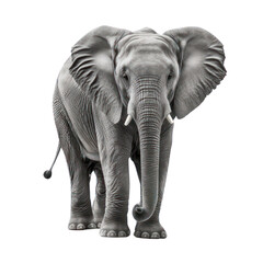 Fototapeta premium Elephant isolated on white, generative ai , PNG 