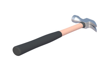 Hammer isolated on white background. 3d render
