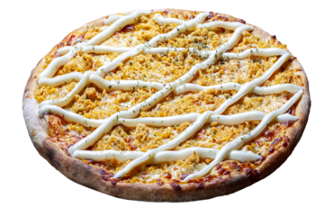 Cheese and chicken pizza