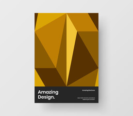 Premium magazine cover vector design template. Simple geometric shapes corporate identity concept.