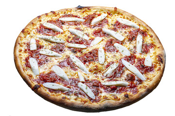 Palmito pizza with mozzarella and tomato sauce