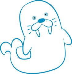 
Walrus sea animal.
