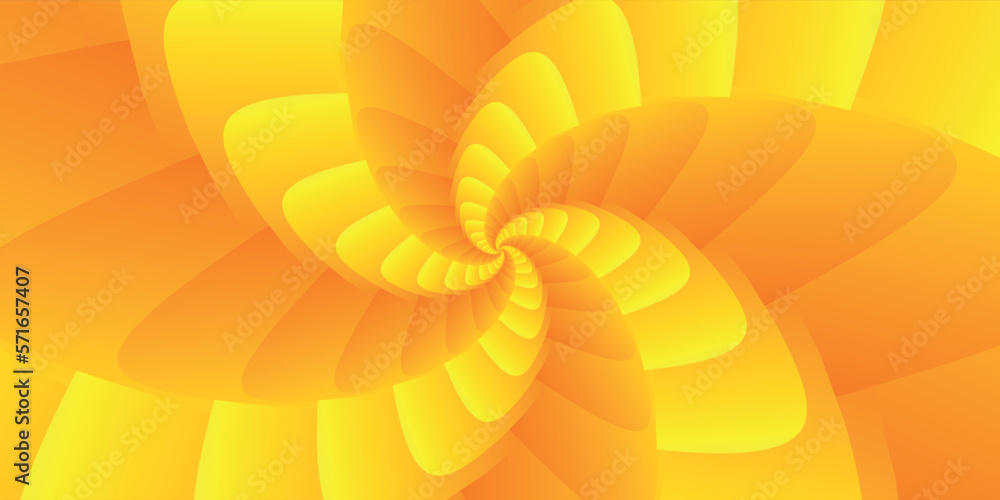 Poster beautiful extraordinary abstract wide horizontal spiral illustration of rounded rectangles in gradie