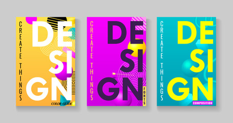 Colorful design posters illustration