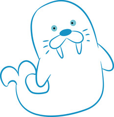 Walrus sea animal.