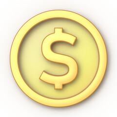 3d gold coin
