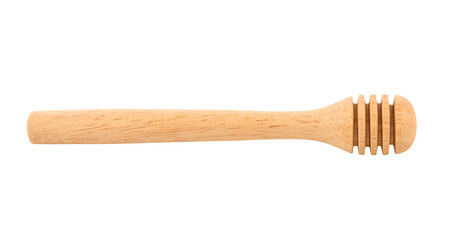 Wooden honey dipper isolated on transparent background. PNG
