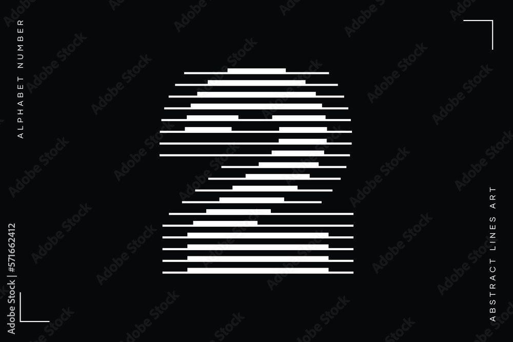 Poster number 2 with abstract line pattern