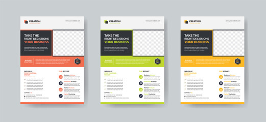 DIN A4 business brand manual templates set. Company identity brochure page with infographic financial data. Marketing research, and commercial offer. Vector layout design for poster, cover, brochure