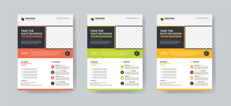 DIN A4 business brand manual templates set. Company identity brochure page with infographic financial data. Marketing research, and commercial offer. Vector layout design for poster, cover, brochure