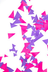 Pink Purple Geometric Paper Triangle Pieces for Background