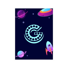 English Alphabets Vector font design for kids Worksheet