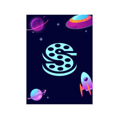 English Alphabets Vector font design for kids Worksheet