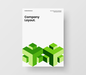 Simple poster A4 vector design template. Creative geometric shapes corporate identity layout.