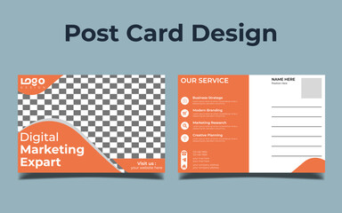Modern Creative postcard design.