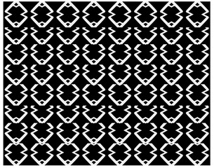 Monochrome Repeat Pattern.black and white grunge  background.Abstract halftone pattern.3D Illustration. 3D Rendering.