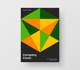 Fresh mosaic pattern banner concept. Abstract brochure A4 vector design template.