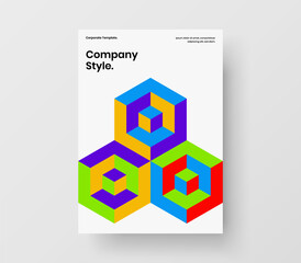 Fototapeta premium Abstract mosaic pattern banner layout. Colorful catalog cover design vector concept.