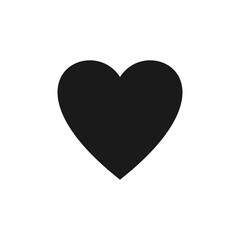 Heart icon. Black heart on a white background. Vector illustration.Основные RGB