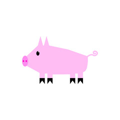 Pig icon. Vector illustration on a white background.