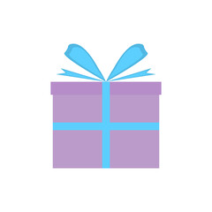 Gift icon. Vector illustration on a white background.