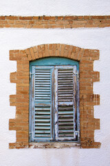 Shuttered window in ancient city of Selcuk, Turkey 