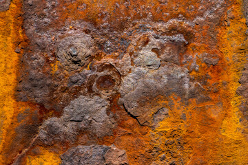 Metallic orange rust texture grunge abstract background