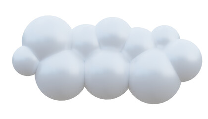 White cloud 3d. 3d rendering.	