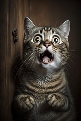 Fototapeta premium A shocked cat