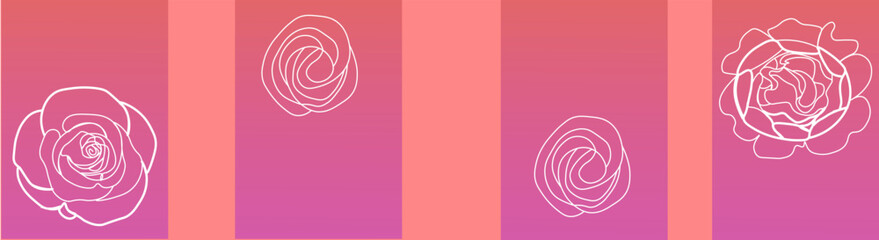 Pink Set of Roses Design