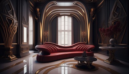 Luxury design bedroom made with generative ai