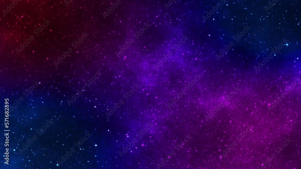 Wall mural loopable motion background of cosmic space image with changing colors at 60fps