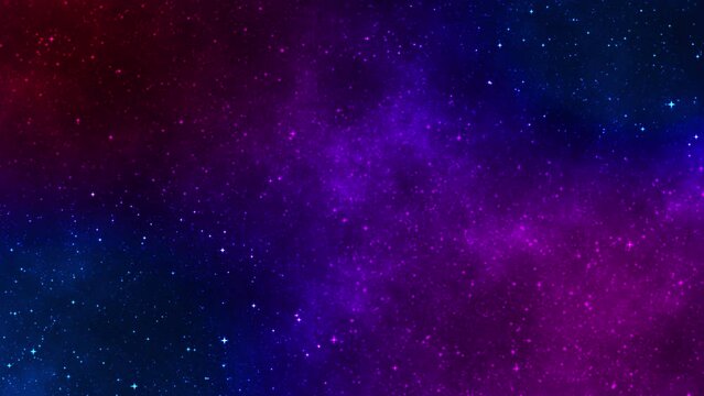 Loopable motion background of cosmic space image with changing colors at 60fps