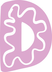 Letter D english alphabet.