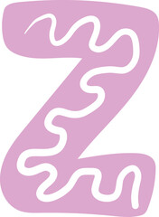 Letter Z of the English alphabet.