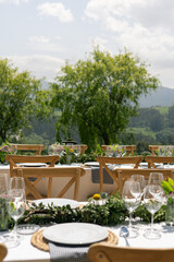 table setting at the restaurant