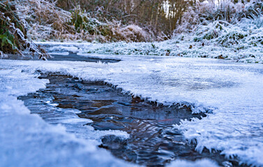 ice covered creek