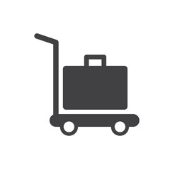 luggage Trolley Icon Sign Symbol