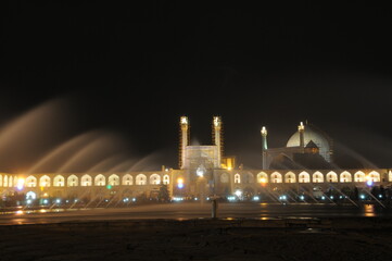 mosque at night in Esfahan
