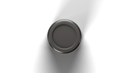 Isolated black plastic cosmetic container