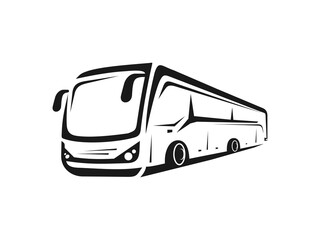 bus illustration vector logo