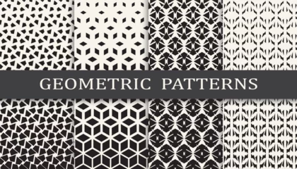 Fotobehang Geometric halftone pattern set © sunspire