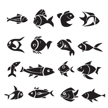 set of fish icons