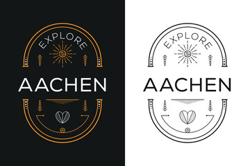 Aachen City Design, Vector illustration.