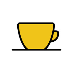 Cup icon line isolated on white background. Black flat thin icon on modern outline style. Linear symbol and editable stroke. Simple and pixel perfect stroke vector illustration