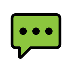 Chat bubble icon line isolated on white background. Black flat thin icon on modern outline style. Linear symbol and editable stroke. Simple and pixel perfect stroke vector illustration