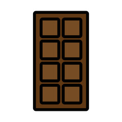 Chocolate icon line isolated on white background. Black flat thin icon on modern outline style. Linear symbol and editable stroke. Simple and pixel perfect stroke vector illustration