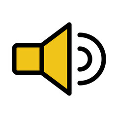 Sound volume icon line isolated on white background. Black flat thin icon on modern outline style. Linear symbol and editable stroke. Simple and pixel perfect stroke vector illustration