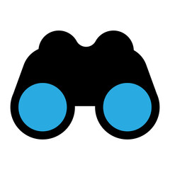 Binoculars icon line isolated on white background. Black flat thin icon on modern outline style. Linear symbol and editable stroke. Simple and pixel perfect stroke vector illustration.