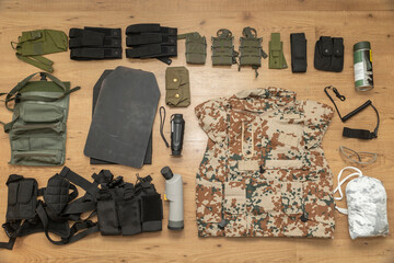 Ammunition for Ukrainian soldiers. Armor plate, thermal imager, bags